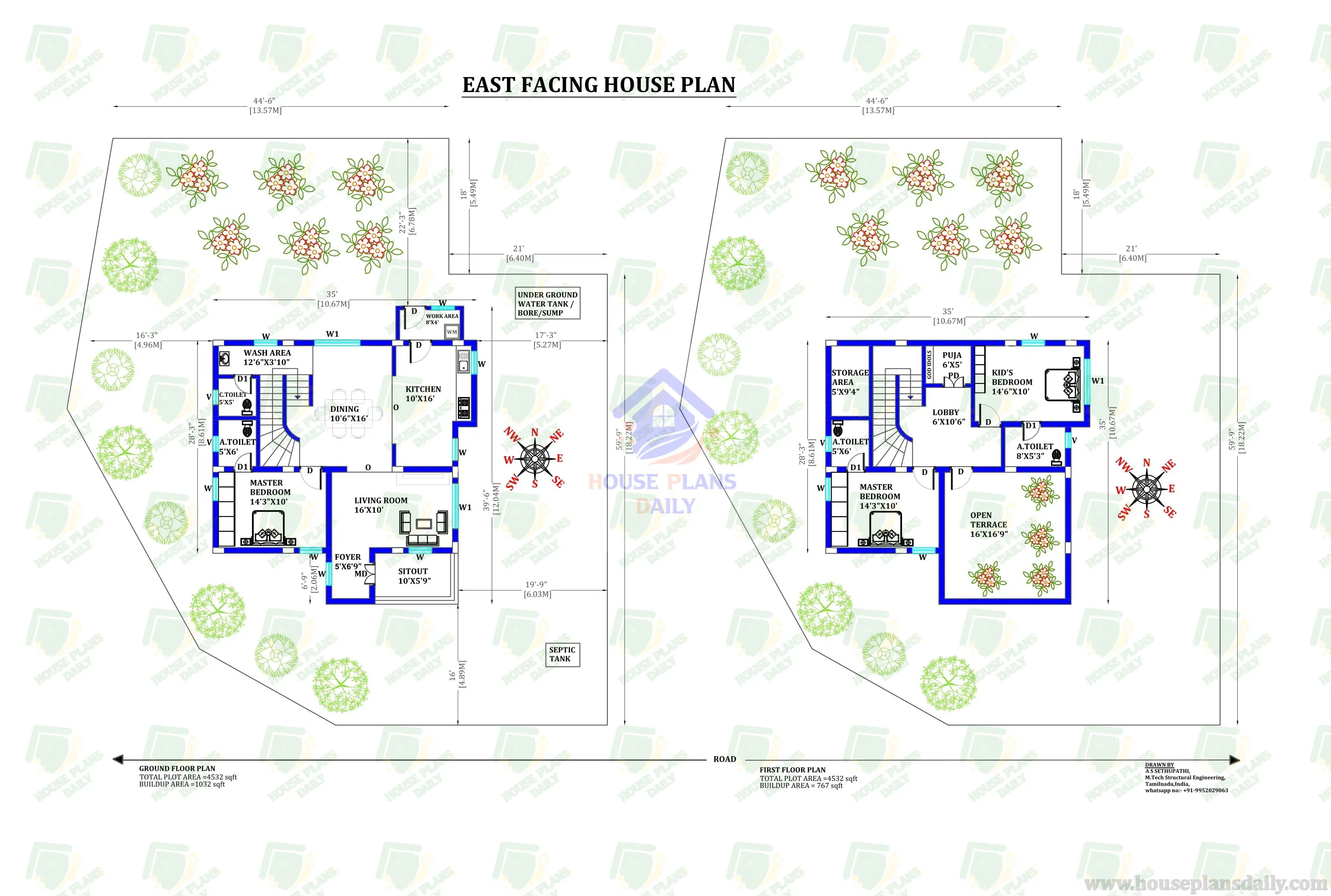 Kerala House Plan | Modern 1800 sq ft home | 35x40 house plans