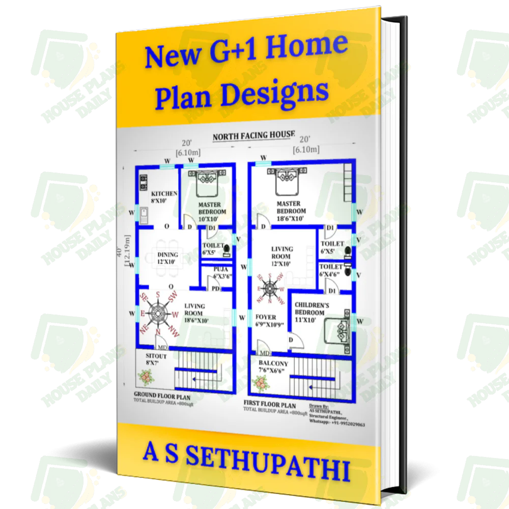 New G+1 Home Plan Designs| House plans PDF Book