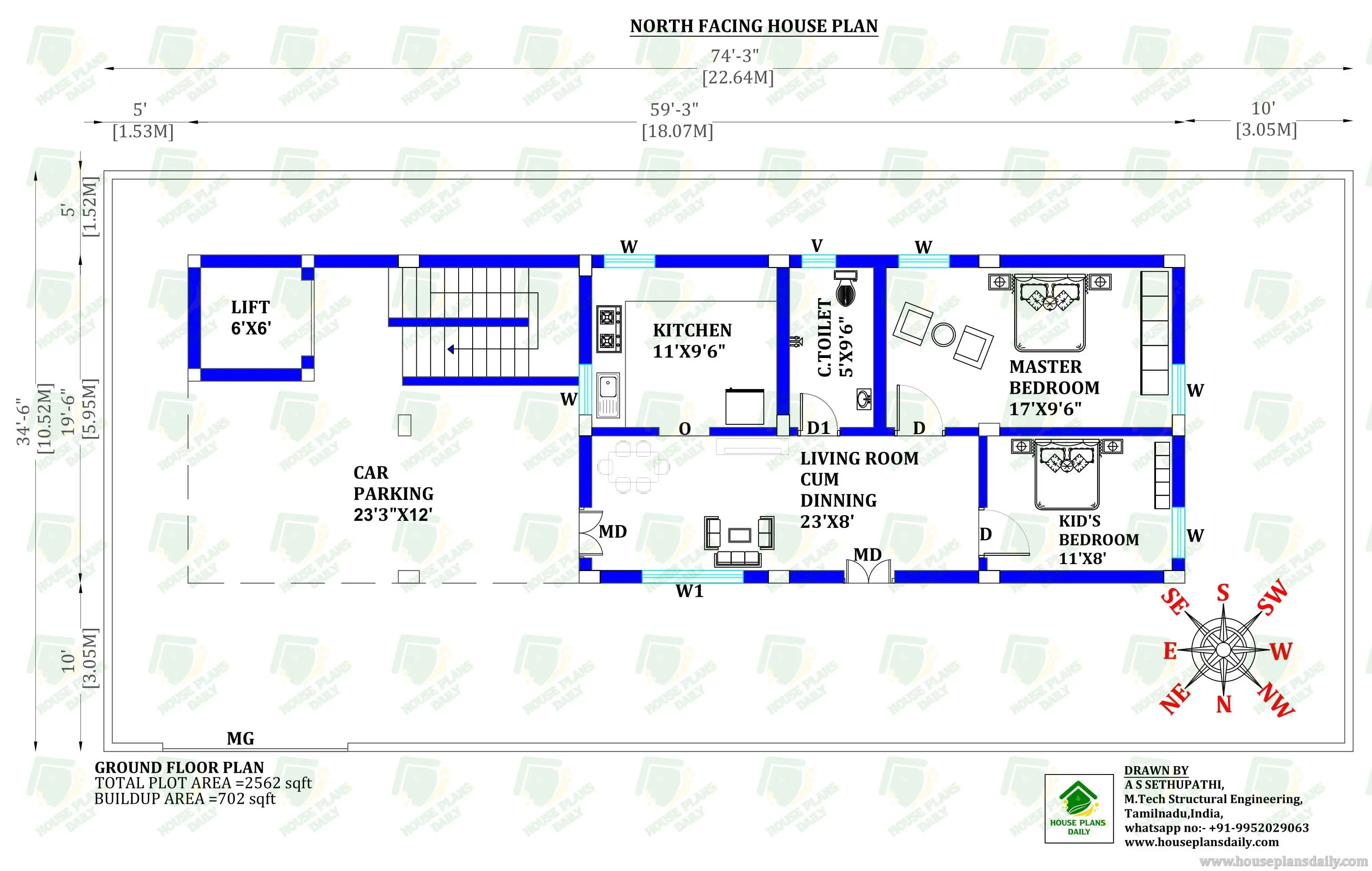 APARTMENT PLAN | FOUR STORY HOUSE PLAN MODERN DESIGN