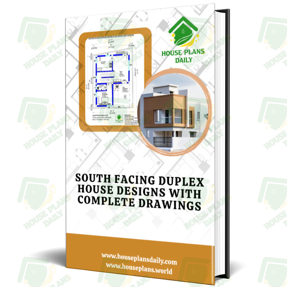 South Facing Duplex House Designs with Complete Drawings