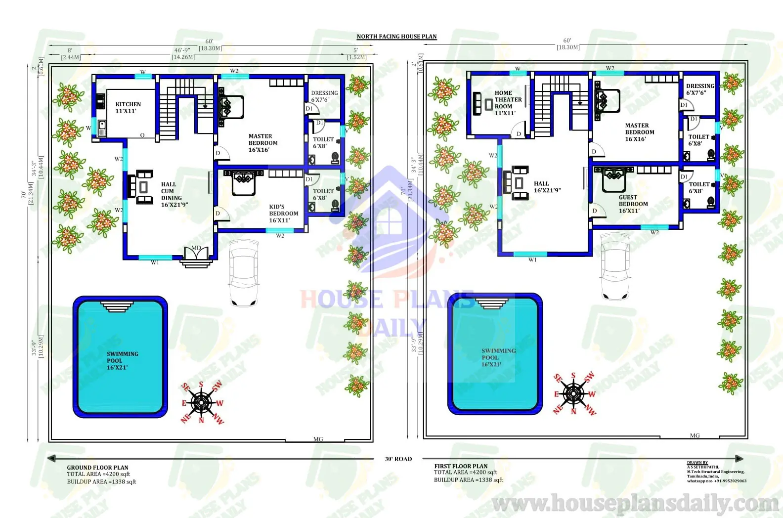 Small House Plan with Swimming Pool | USA Home Plans |America's Best House Plans