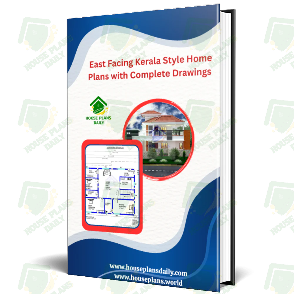 East Facing Kerala Style Home Plans with Complete Drawings