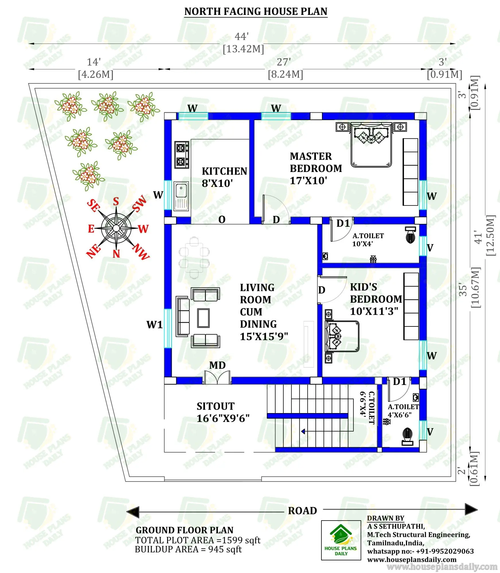 2 BHK HOME LAYOUT | BUDGET HOUSE PLAN 25 LAKHS