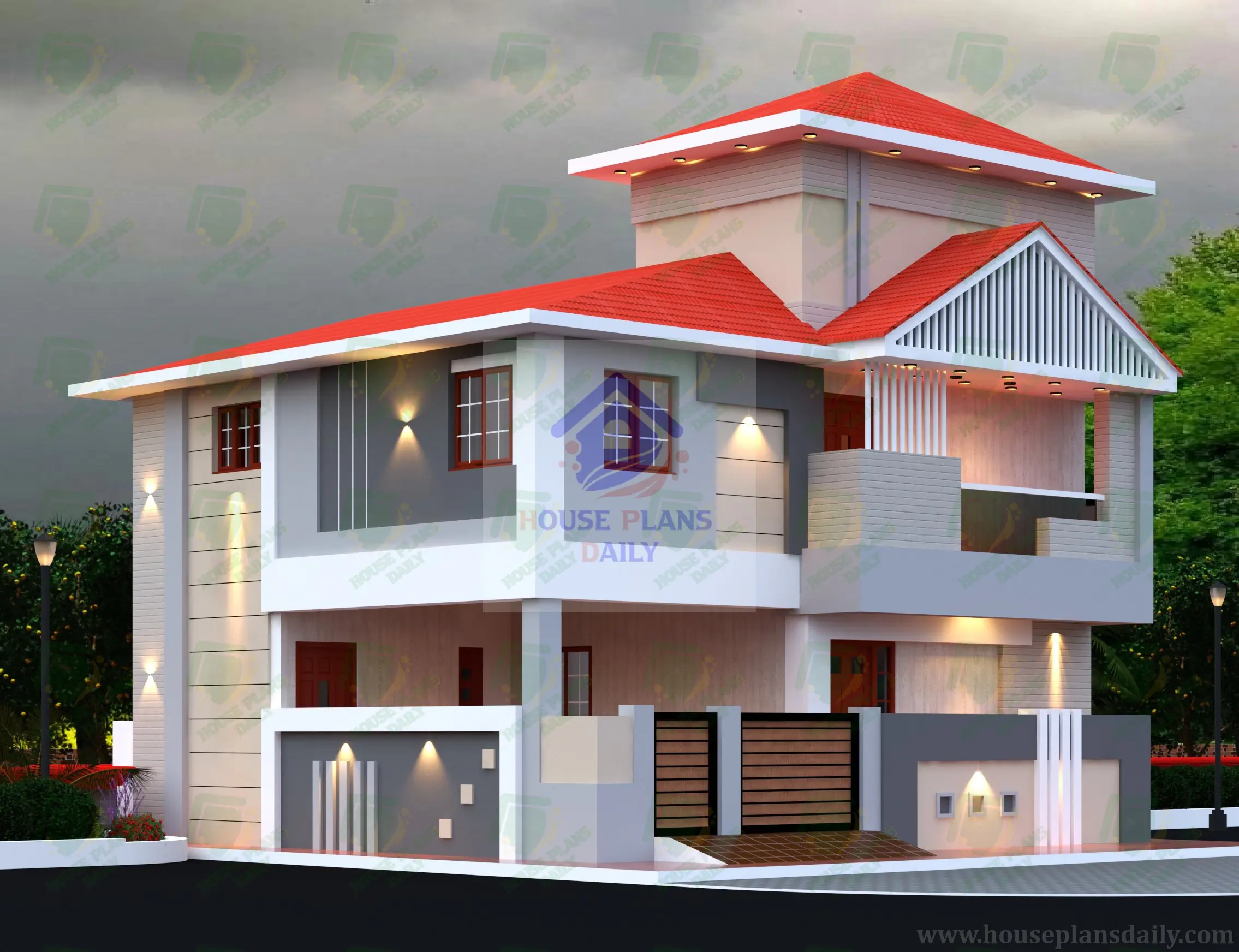 2BHK Duplex House | North Facing Floor Plan | 1000 sqft House