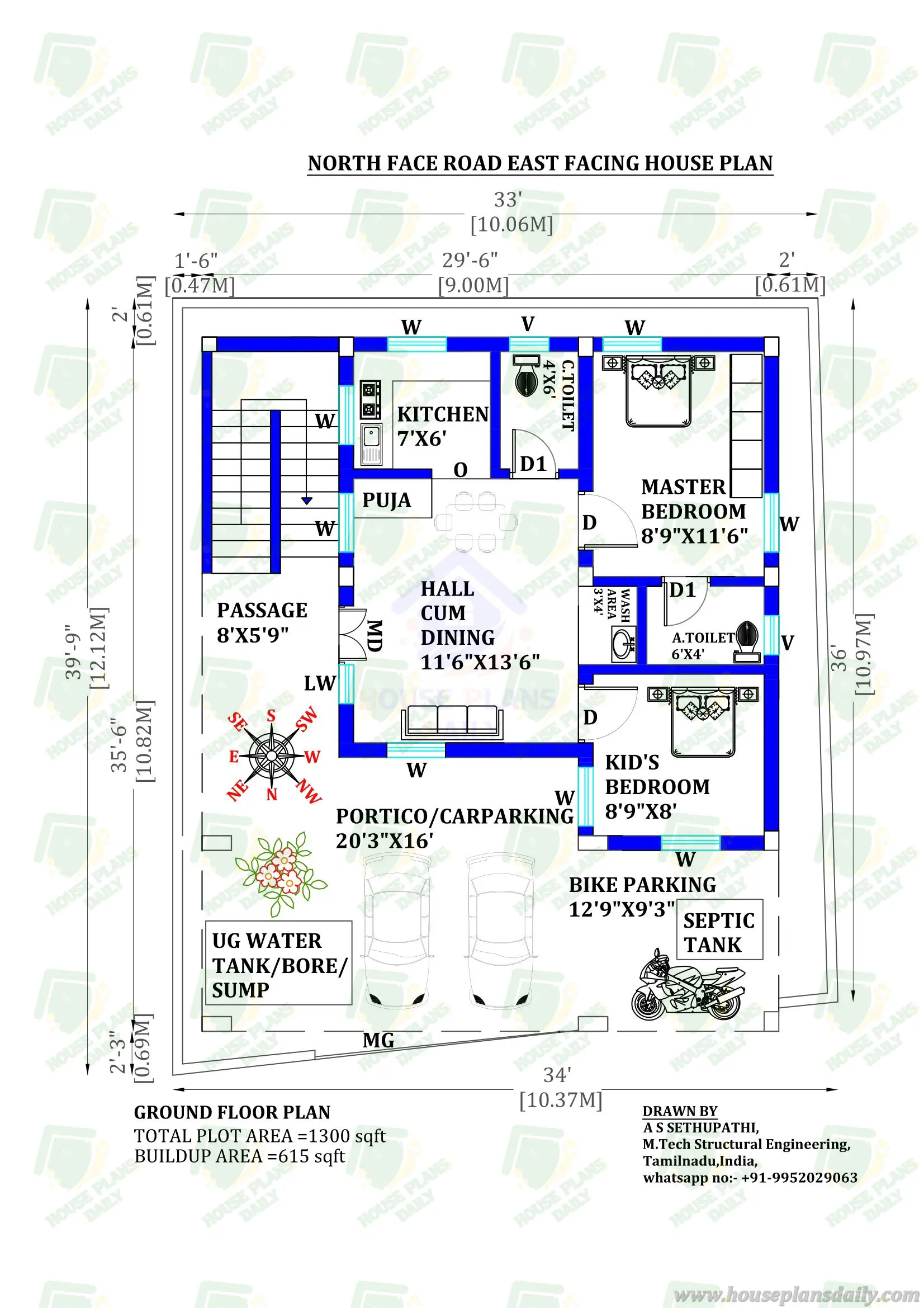 Vastu for House East Facing with Plan | Structural Drawings