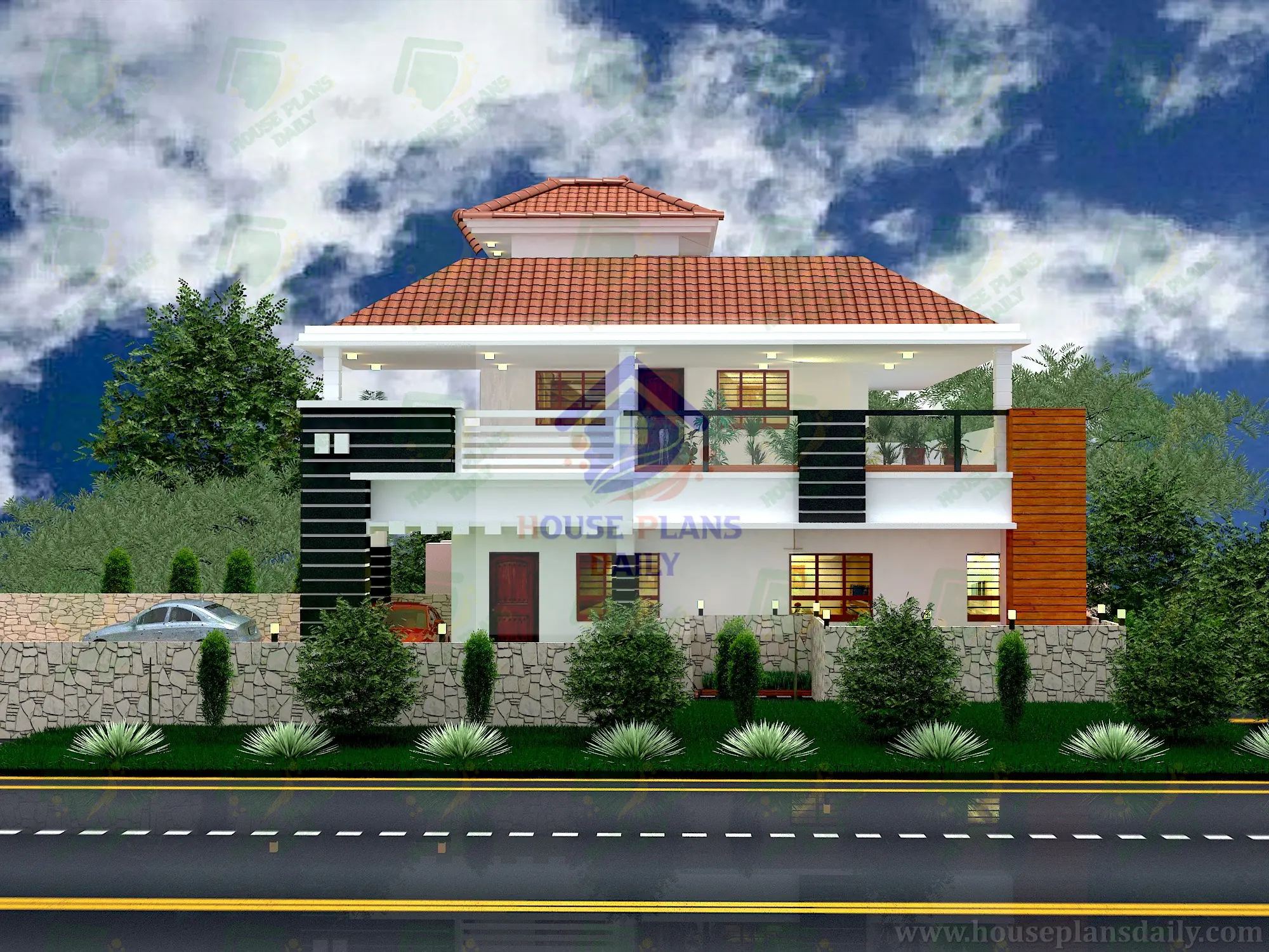 Kerala Style House Design | East Facing Home Plan with Elevation