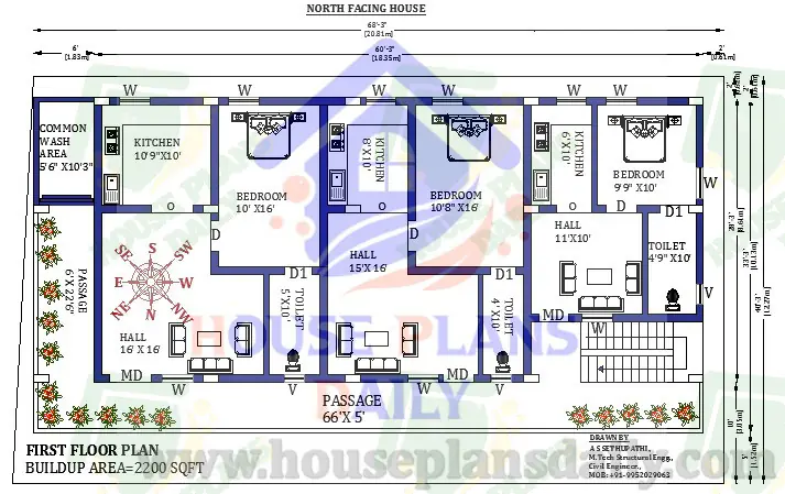 70X40 G1 Home Design As per Vastu Shastra