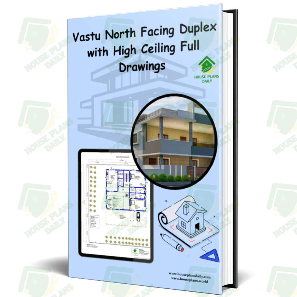 Vastu North Facing Duplex with High Ceiling Full Drawings