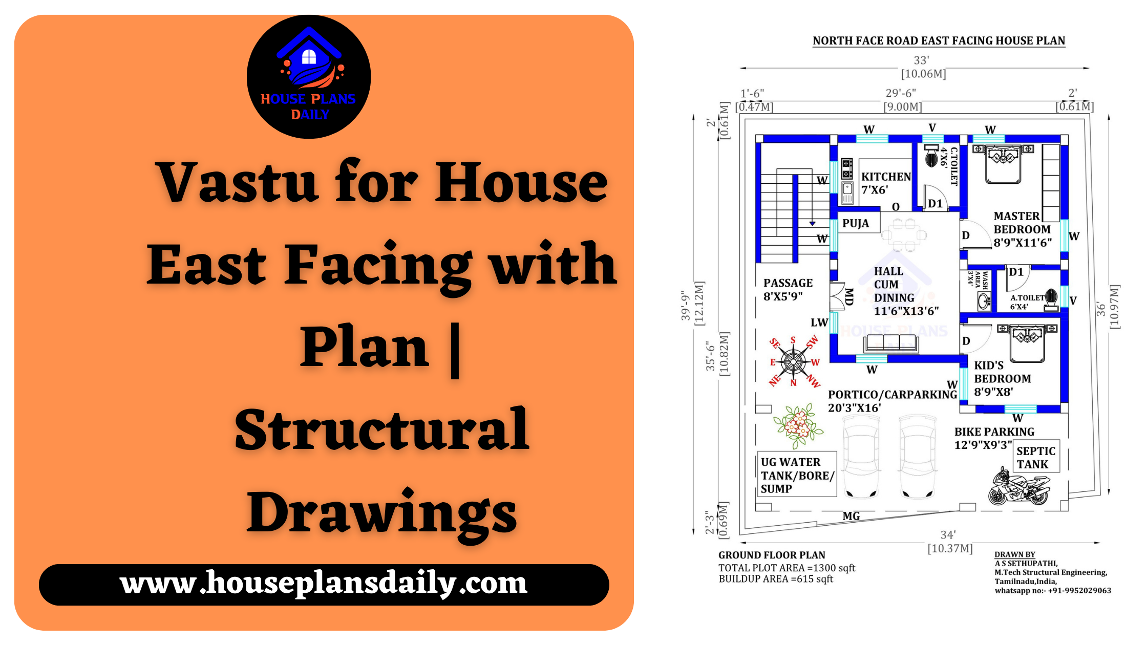 Vastu for House East Facing with Plan | Structural Drawings