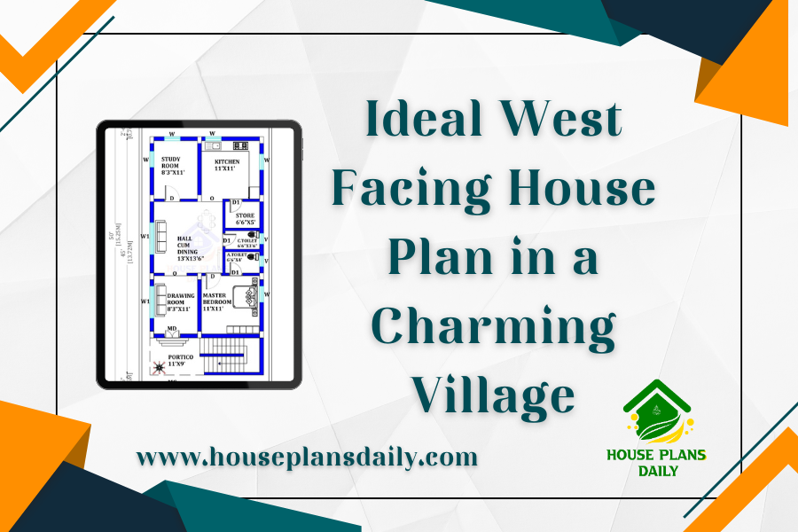 Ideal West Facing House Plan in a Charming Village