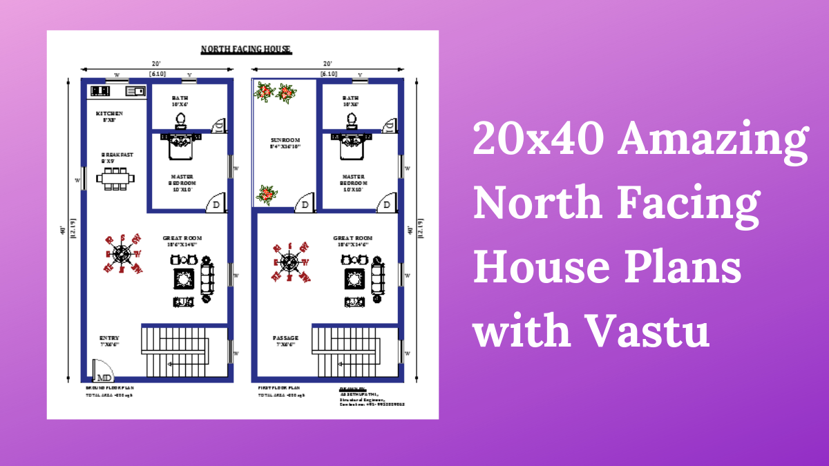 20x40 North facing house design