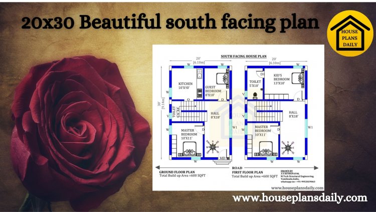 20x30 South facing Home plan