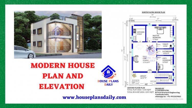 Modern House Plan and Elevation | Low Cost Home Design