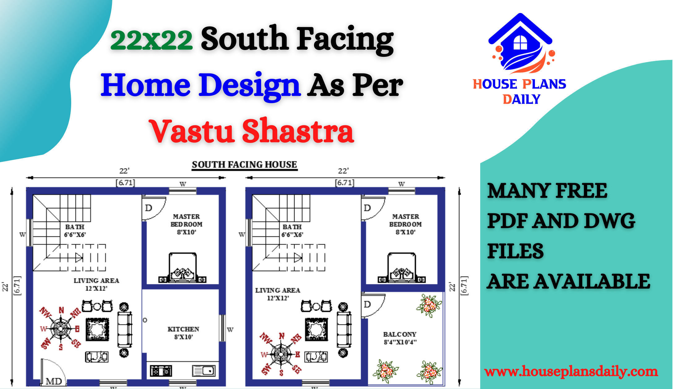 22x22 South Facing Home Design As Per Vastu Shastra