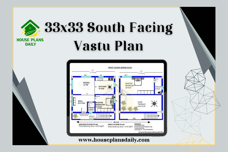 33x33 South Facing Vastu Plan