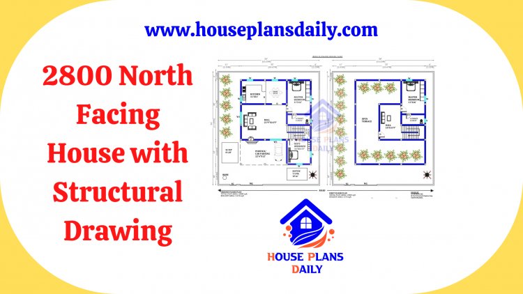 2800 Sqft House Plans | Two Story House | Structural Drawing Plan